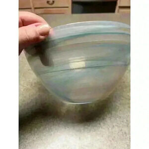 Zodax Lagoon glass bowl‎ 8 3/4” diam